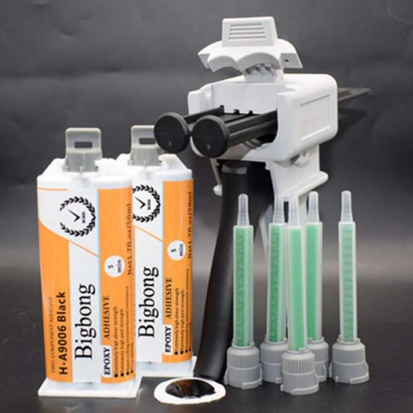 Epoxy Resin Black AB Glue 2Part Epoxy Adhesive Epoxies Mixing Nozzles