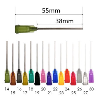 Dispensing Needle 1.5 Inch Blunt Tip Syringe Needles with Lure Lock for Refilling E-Liquid Inks and Syringes (Pack of 1000)