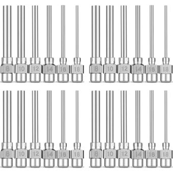 120Pieces Dispensing Needle 1 Inch Stainless Steel Blunt Tip Luer Lock Stainless Steel Blunt Needles (8, 10, 12, 14 , 16, 18Gauge)