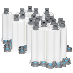 500pcs Empty Cartridges 4:1 Dual-Barrel 50ml Glue Tube with Cap and Sealing Pistons