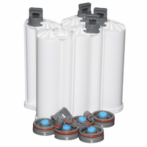 500pcs 50ml 10:1 Empty Cartridge Dual-Barrel Tube Set with Seal Cap and Sealing Pistons