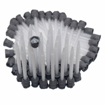 50pcs 1:1 Resin AB Glue Mixing Tube Epoxies Adhesives Mixer 111mm Static Mixing Nozzles Set for Glue Gun Dispenser Manual Tools