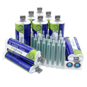 10pcs 50ml Epoxy Resin Glue Adhesives Transparent AB Glues 1:1 Strong Adhesive with 20pcs Static Mixing Nozzles Mixed Tube Tool